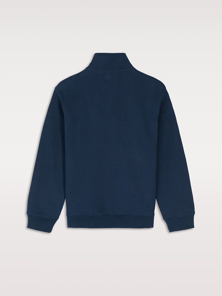 Sudadera cuello chimenea botones