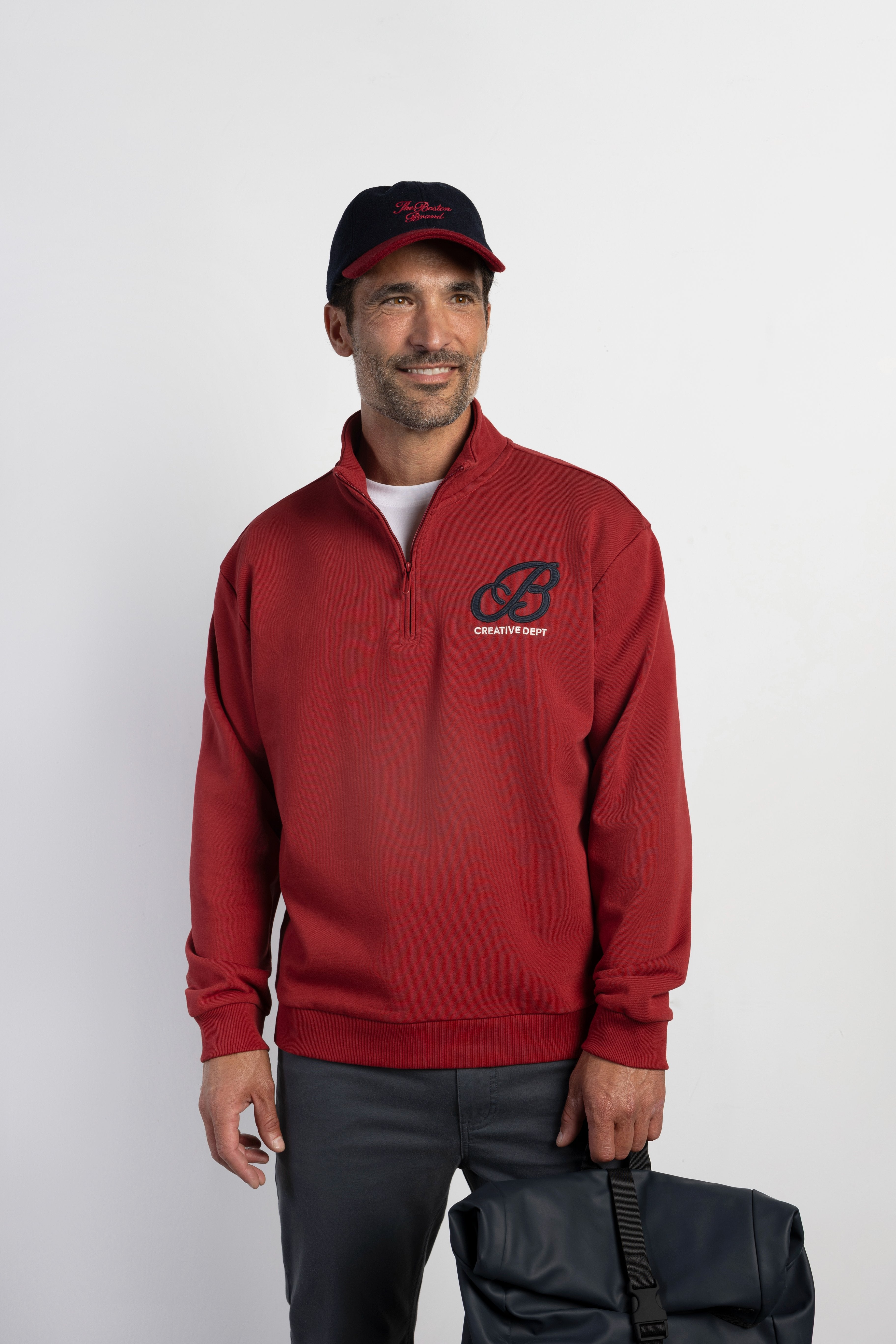 Sudadera cuello chimenea cremallera