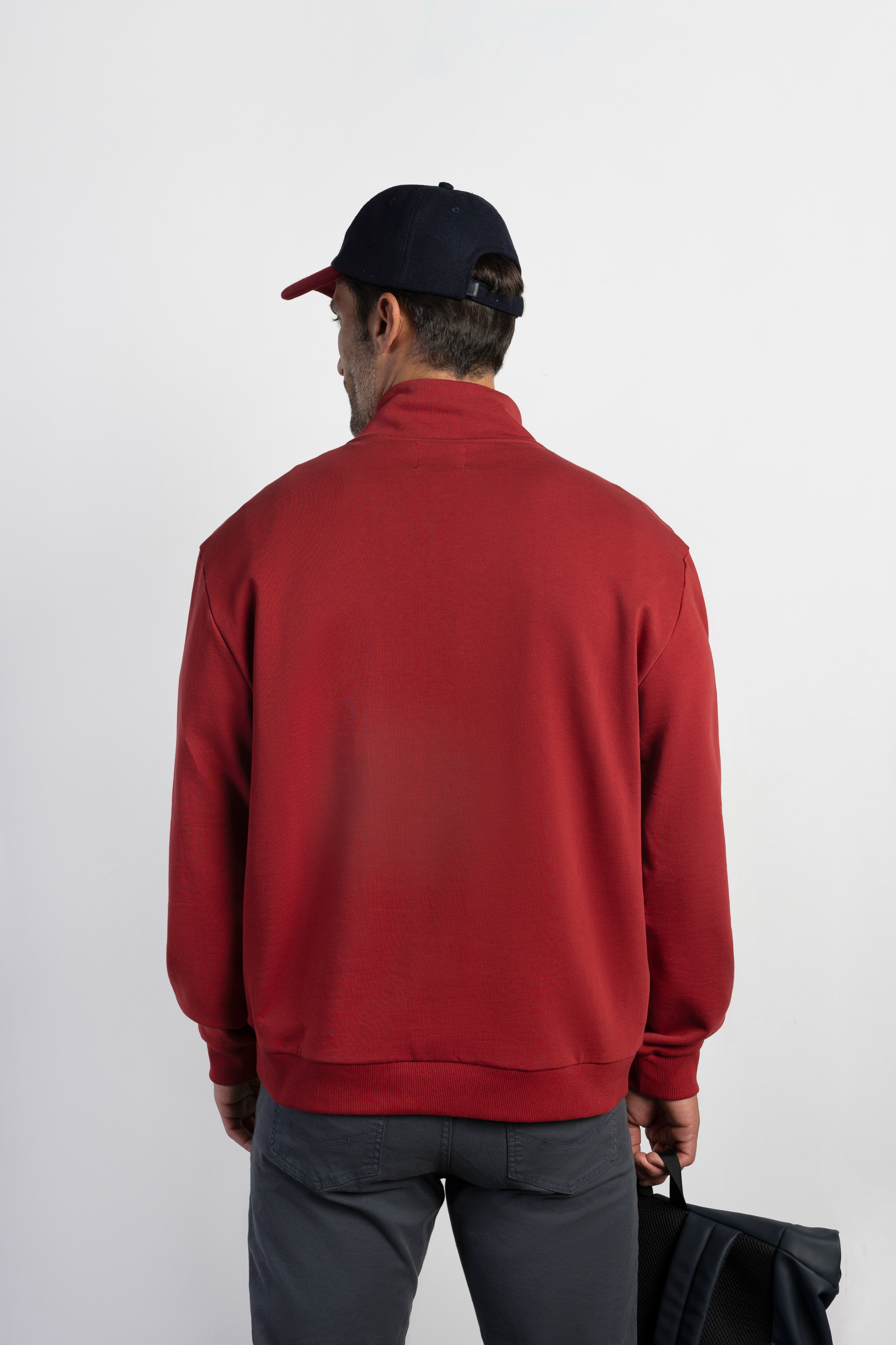 Sudadera cuello chimenea cremallera