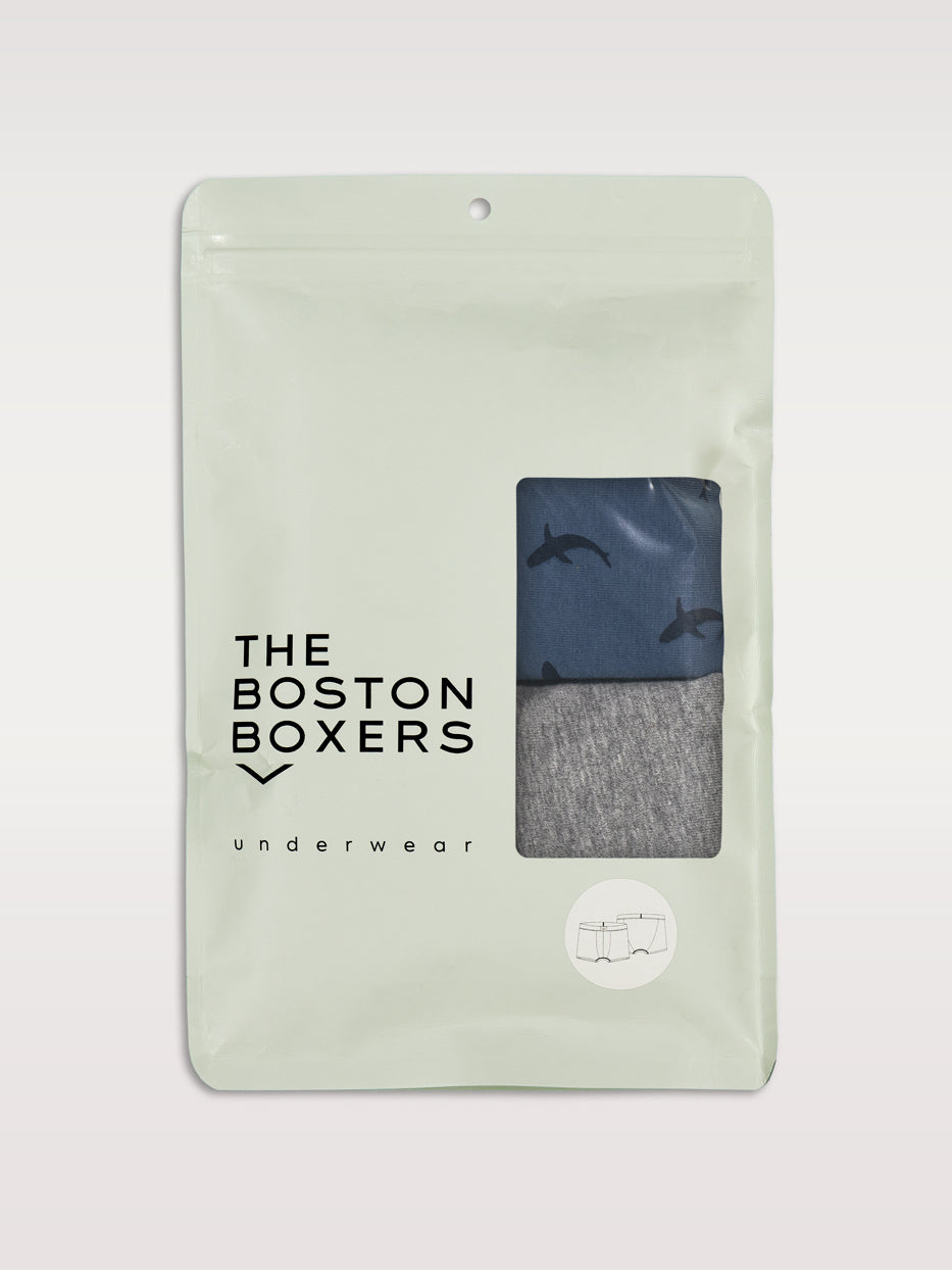 Set of printed/plain boxer shorts