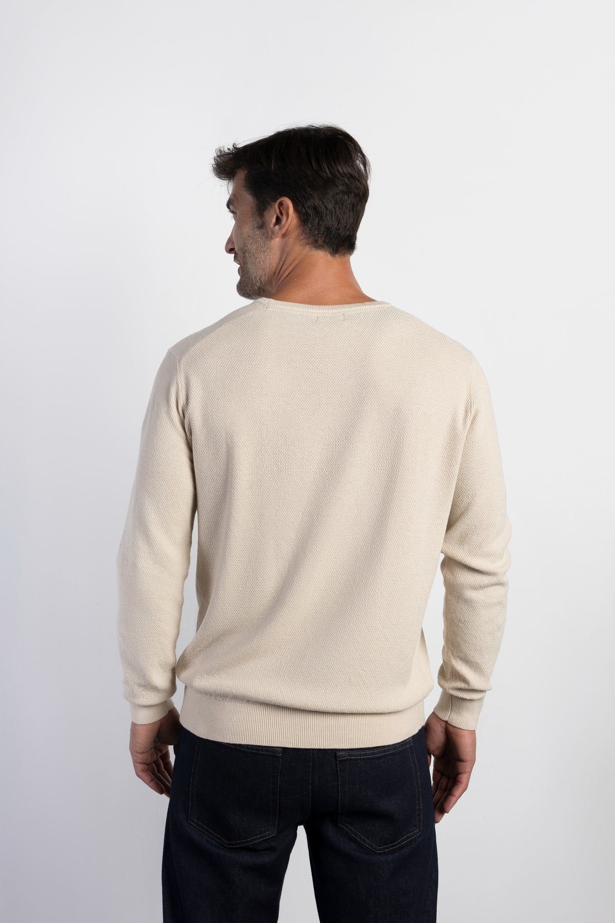Jersey cuello caja estructura