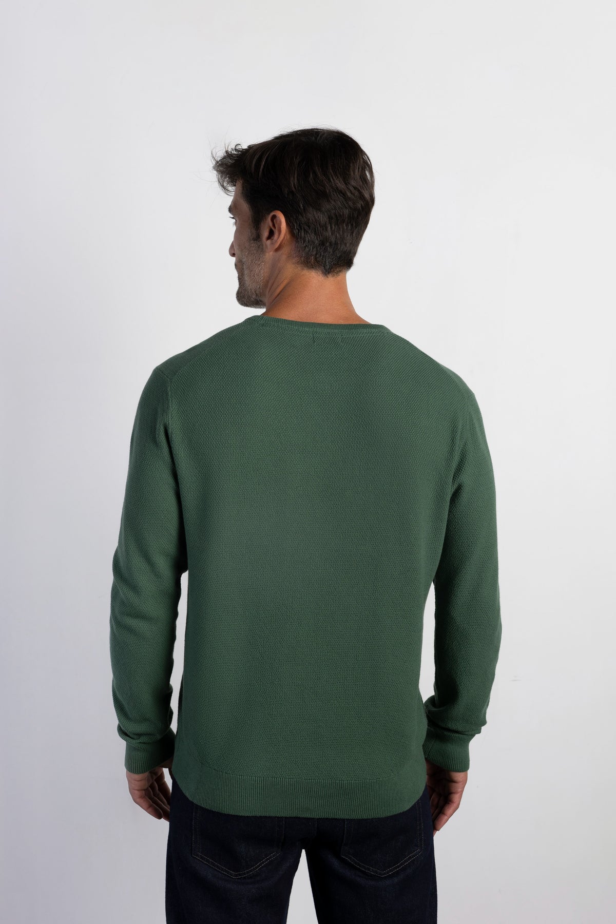 Jersey cuello caja estructura