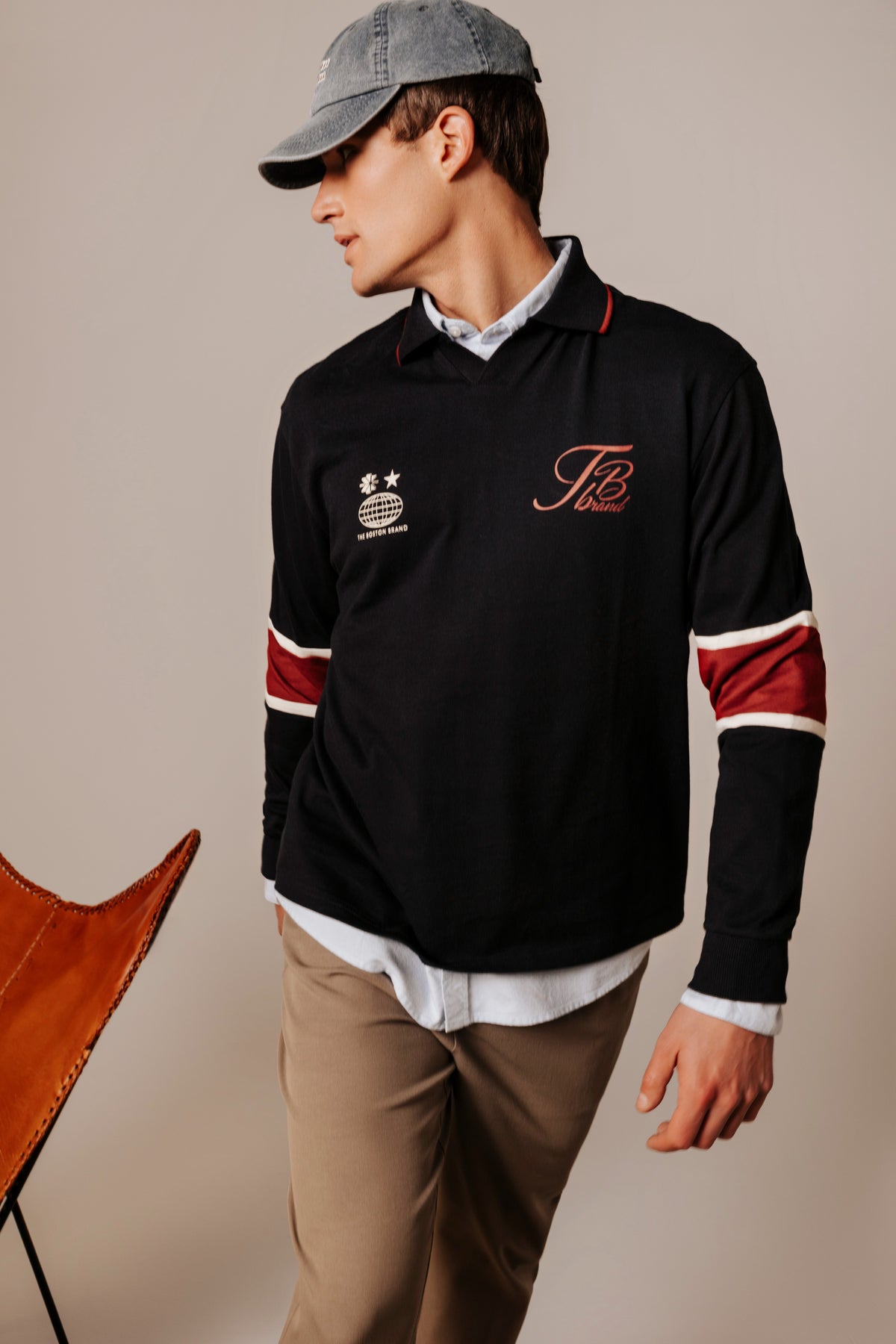 Polo relaxed fit retro rayas