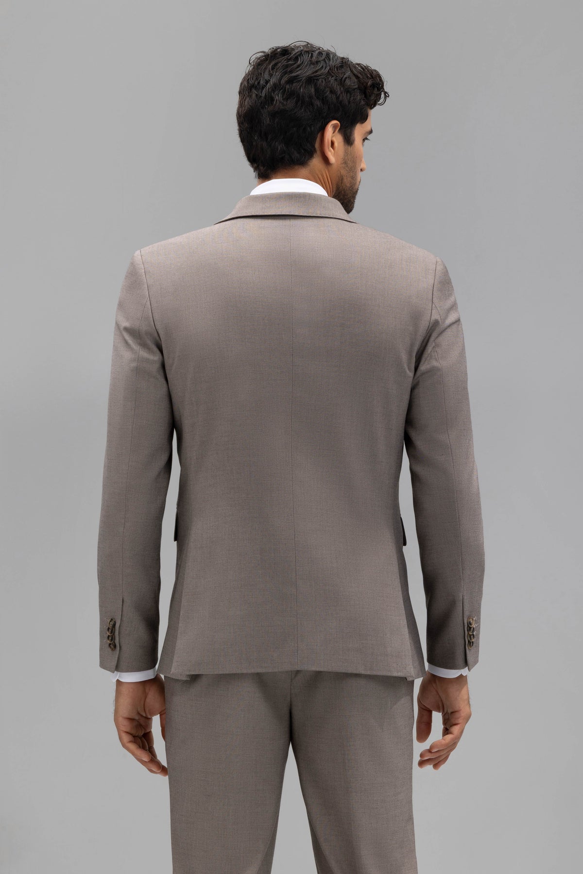 Americana traje slim fit falso liso