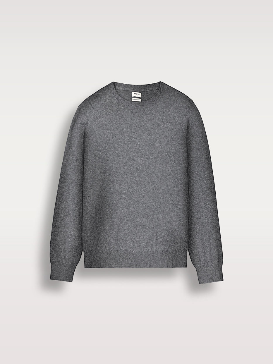 Jersey con cashmere cuello caja
