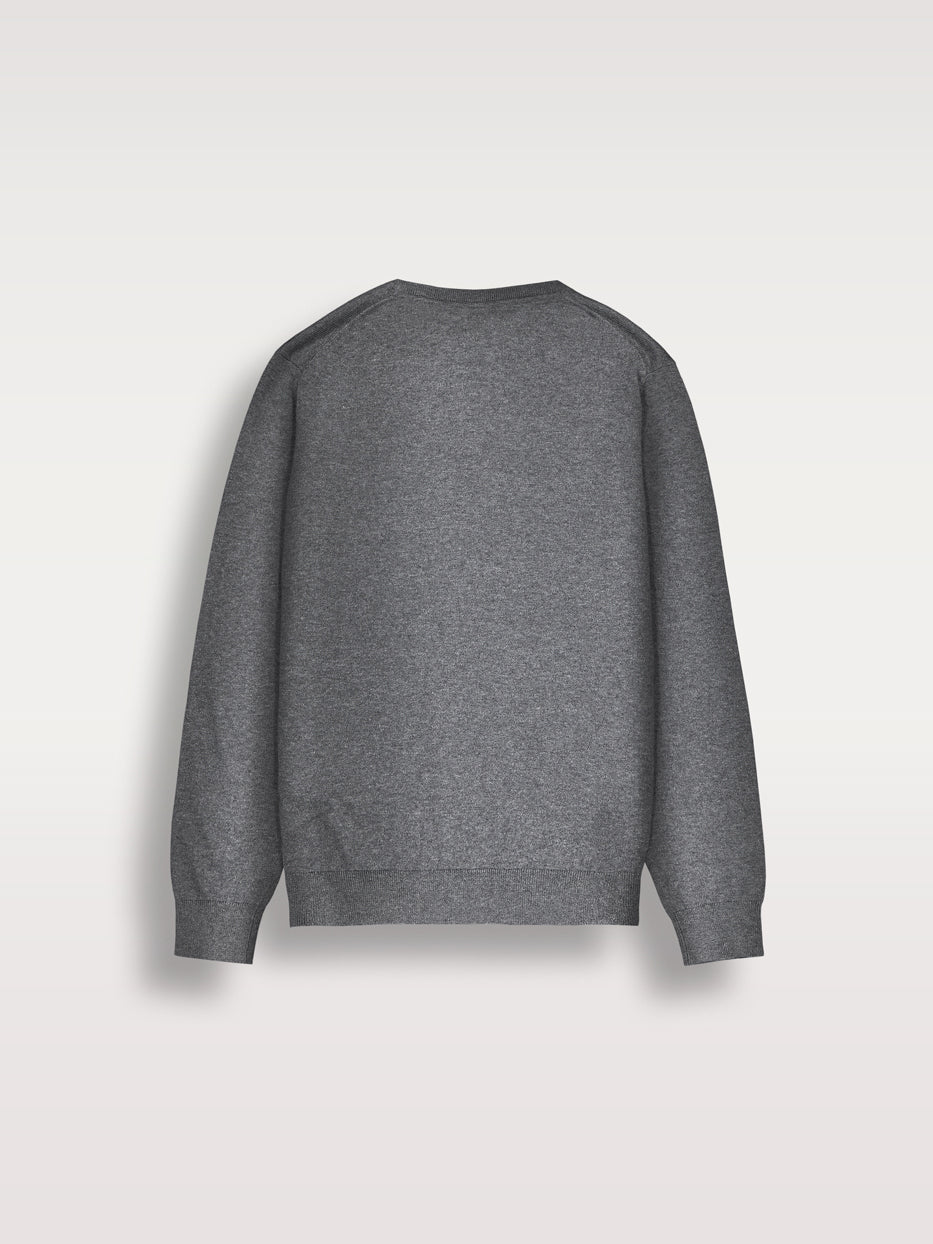 Jersey con cashmere cuello caja