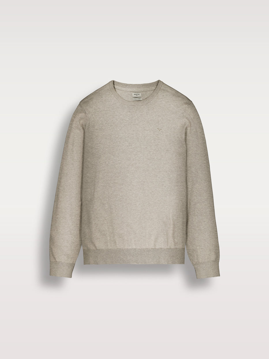 Jersey con cashmere cuello caja