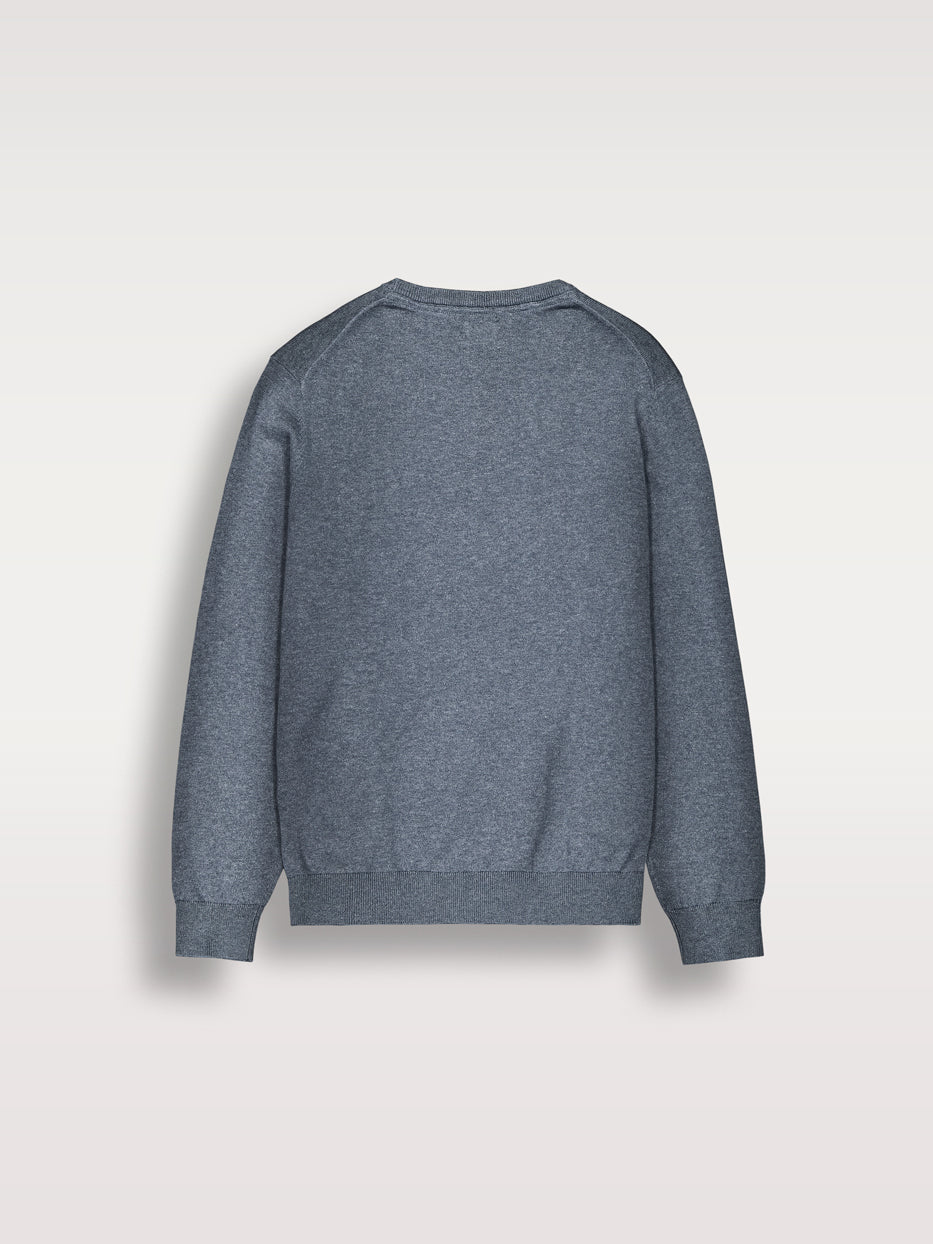 Jersey con cashmere cuello caja