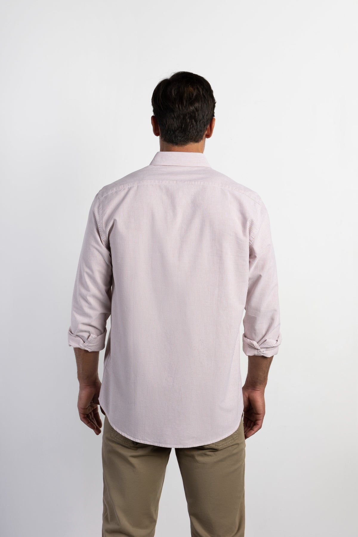 Camisa oxford regular fit rayas