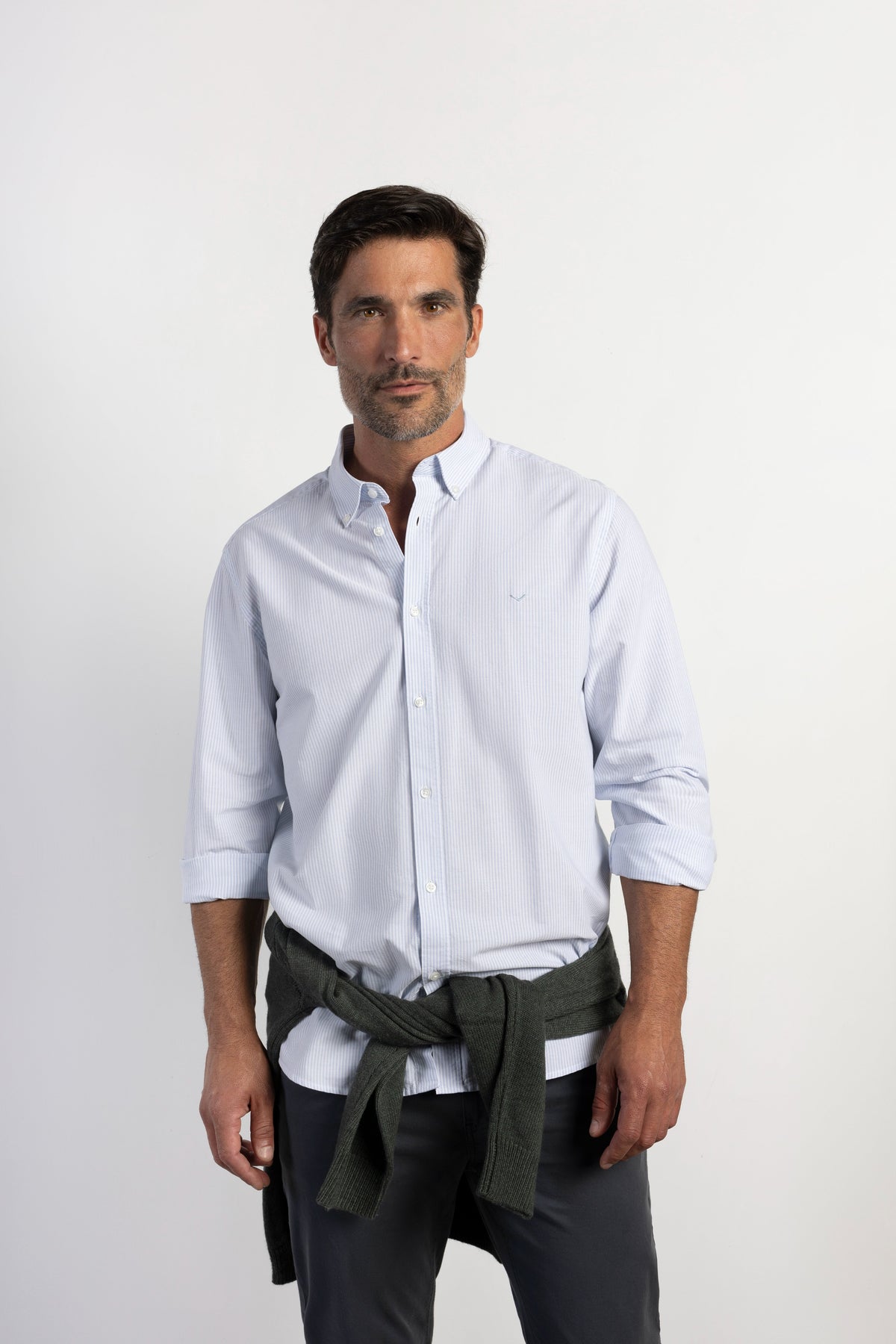 Camisa oxford regular fit rayas