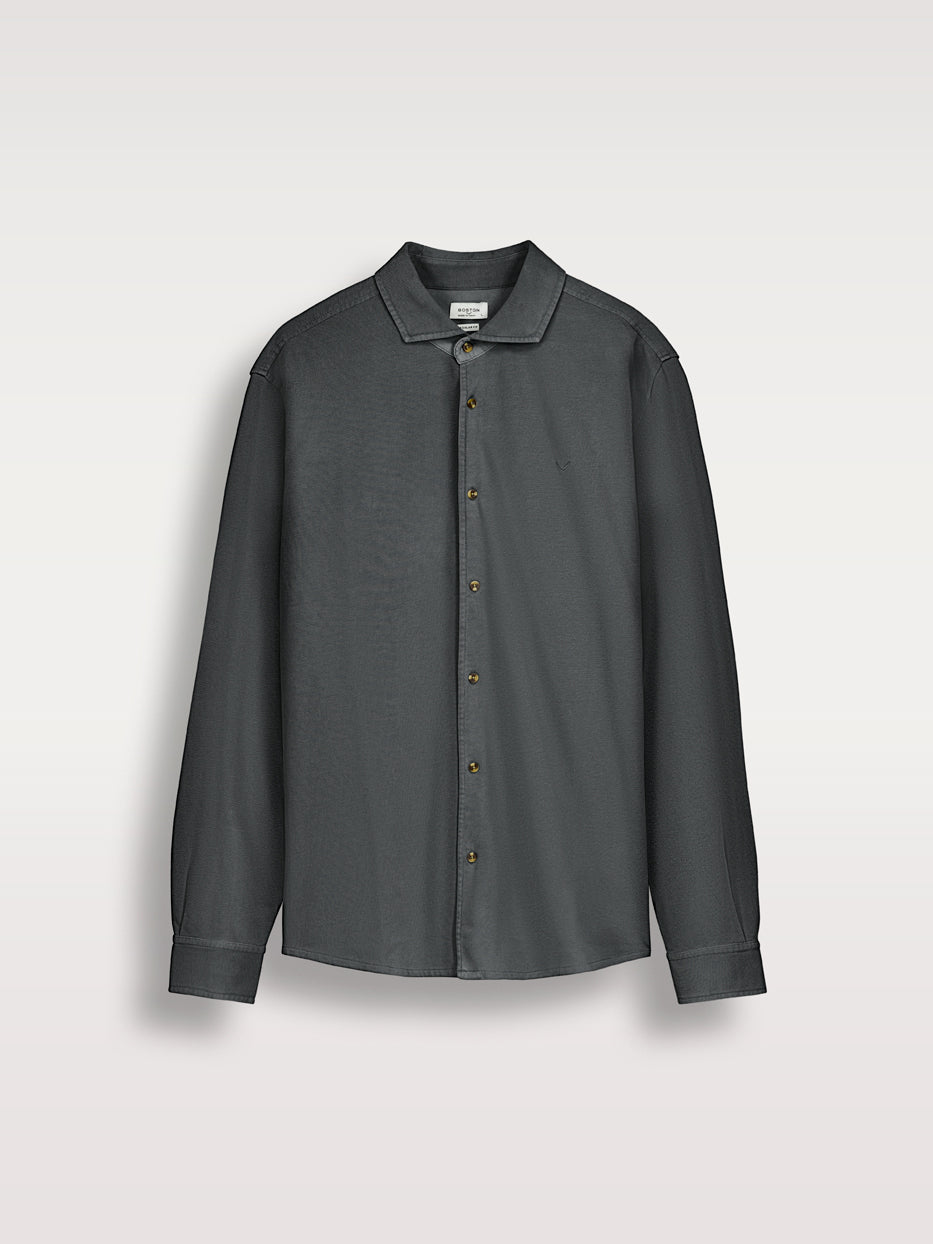 Camisa regular fit punto piqué