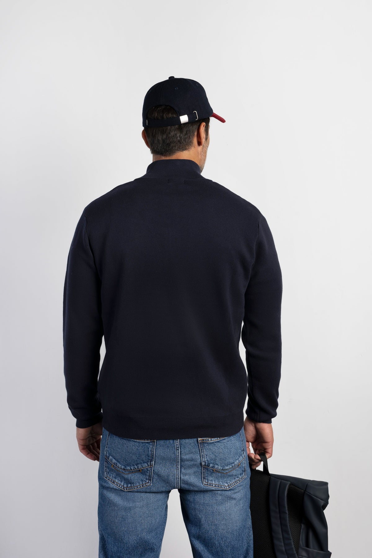 Jersey cuello chimenea con cremallera