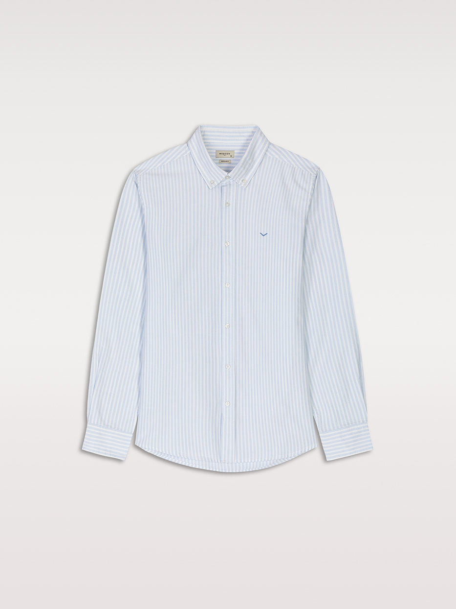 Camisa 100% algodón regular fit rayas
