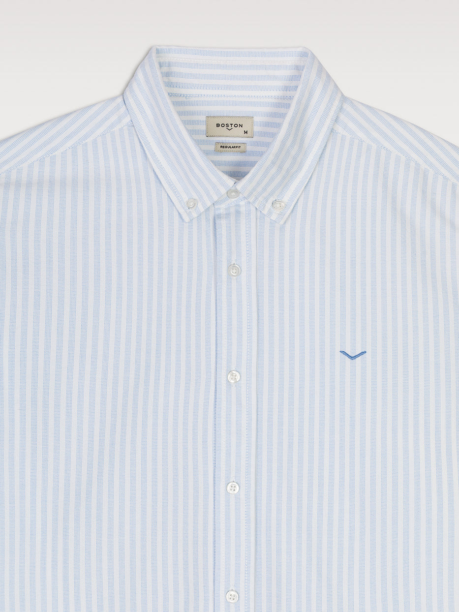 Camisa 100% algodón regular fit rayas