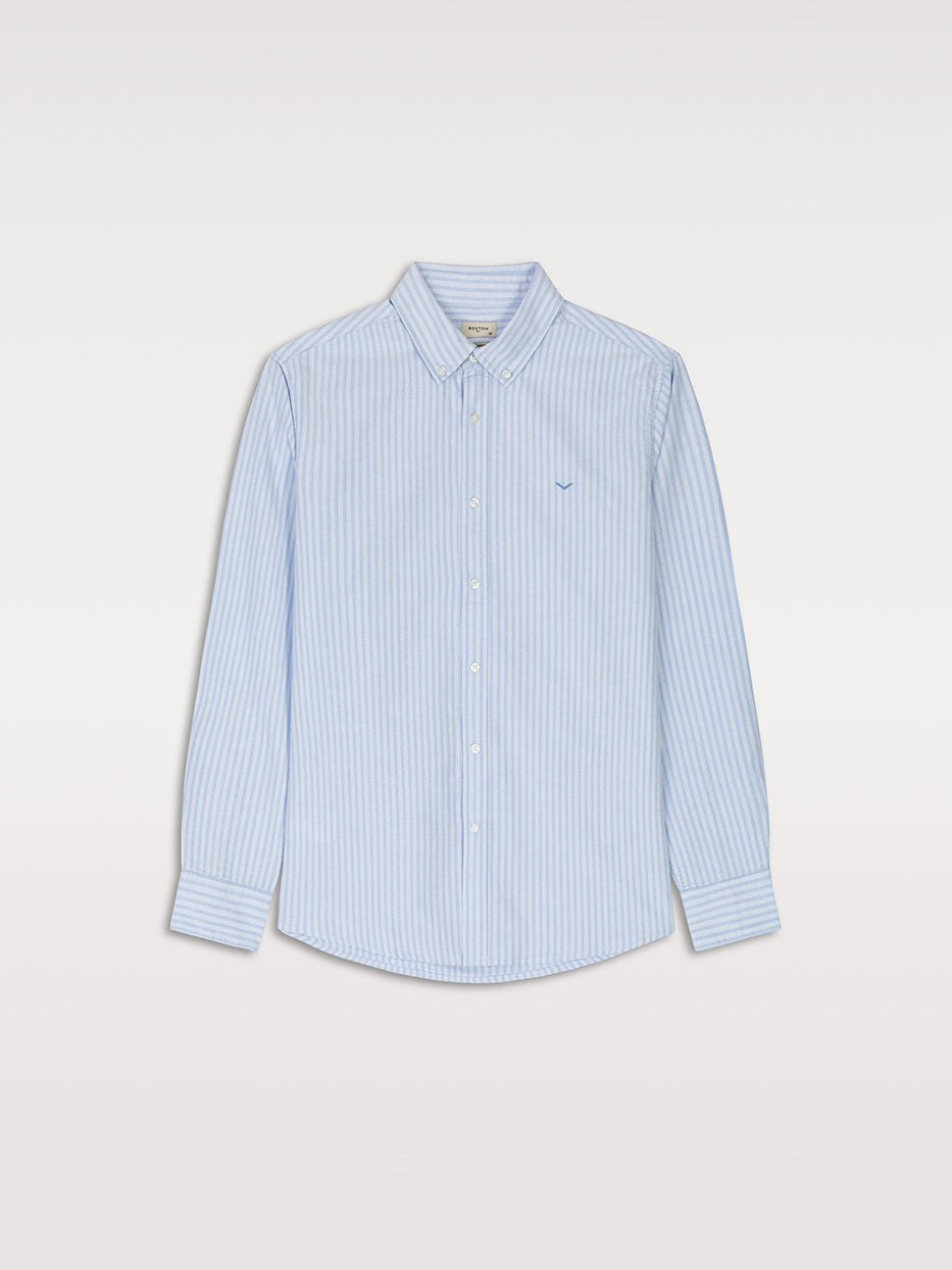 Camisa 100% algodón regular fit rayas