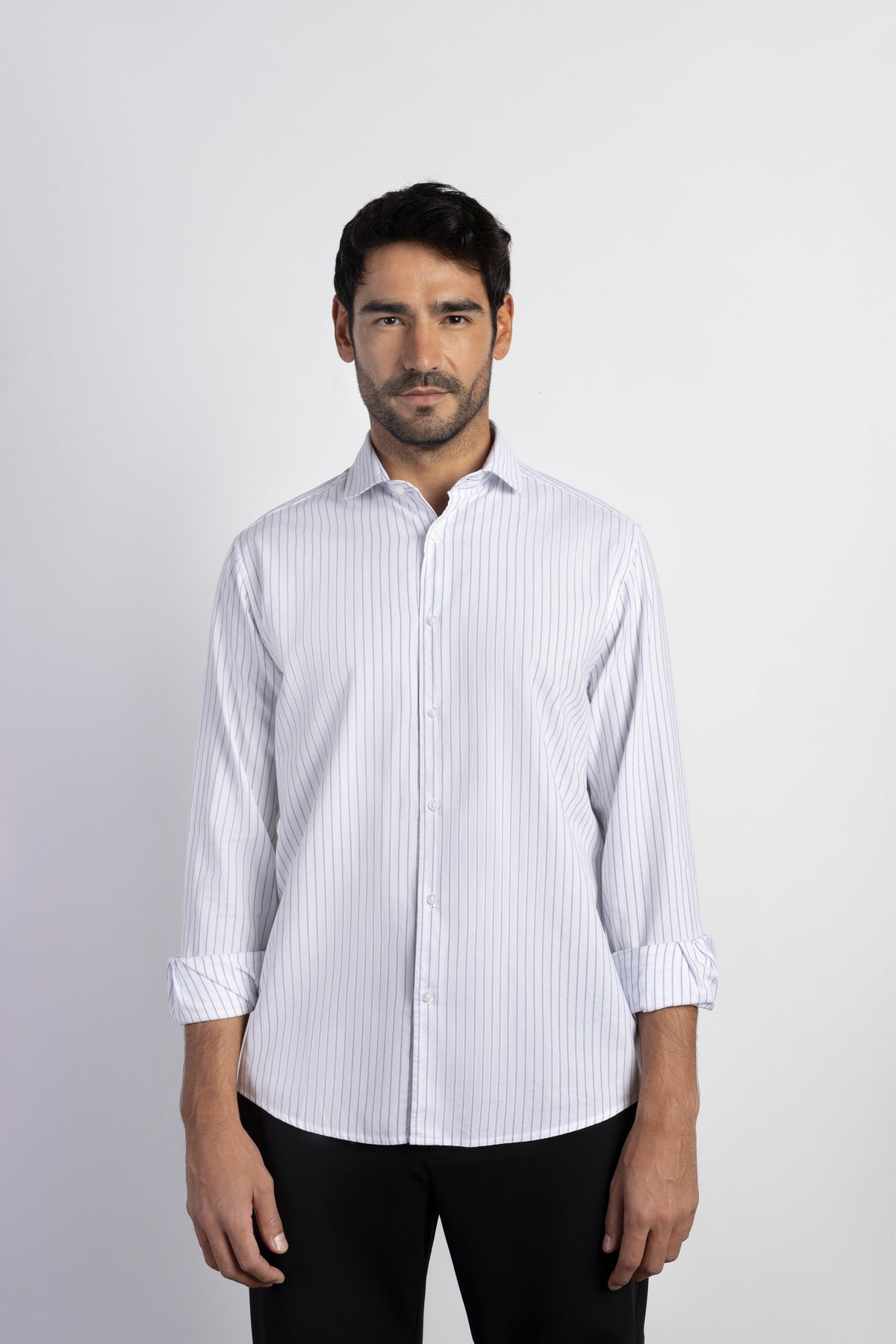 Camisa 100% algodón regular fit rayas