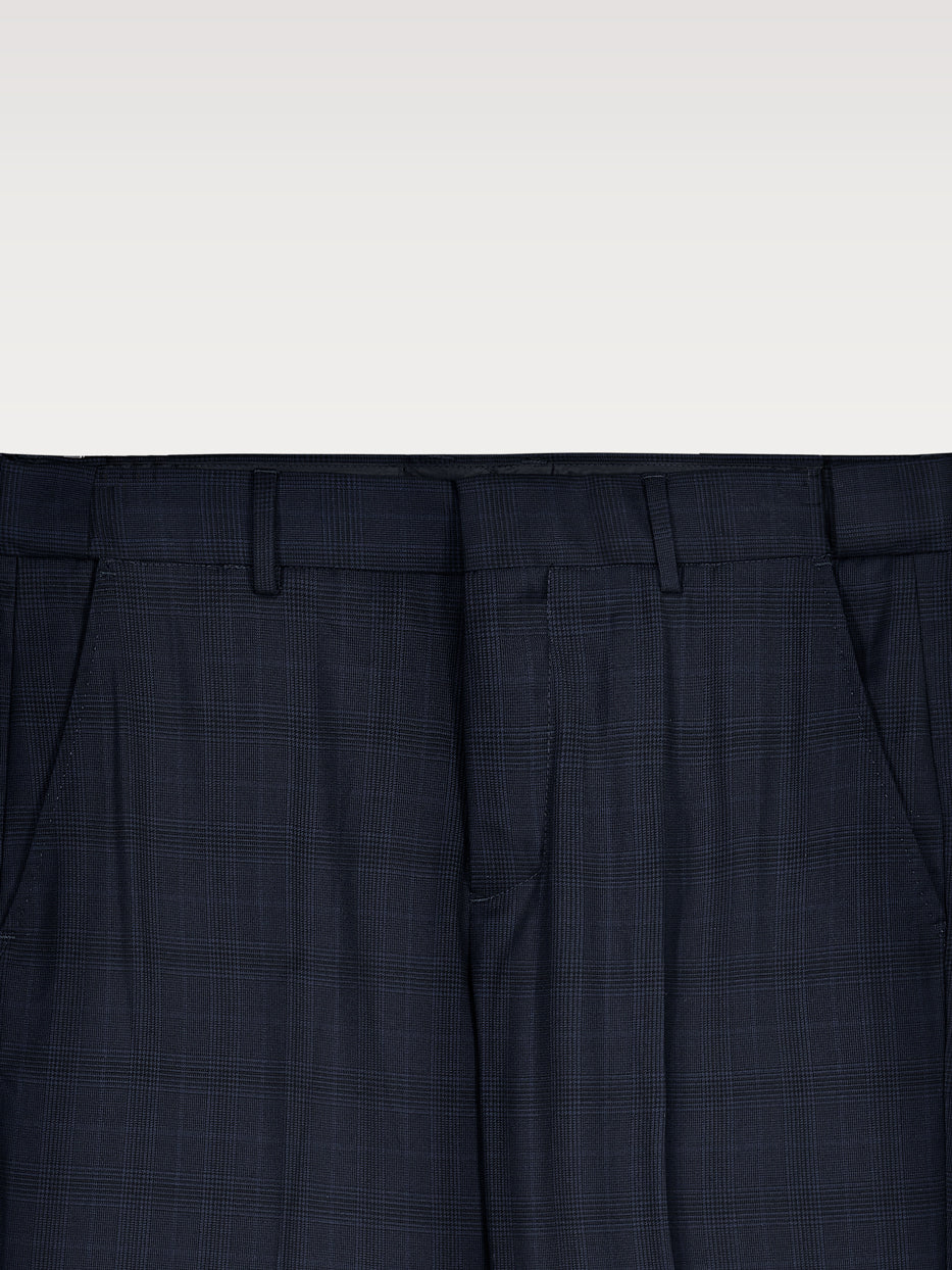 Pantalón traje slim fit cuadros