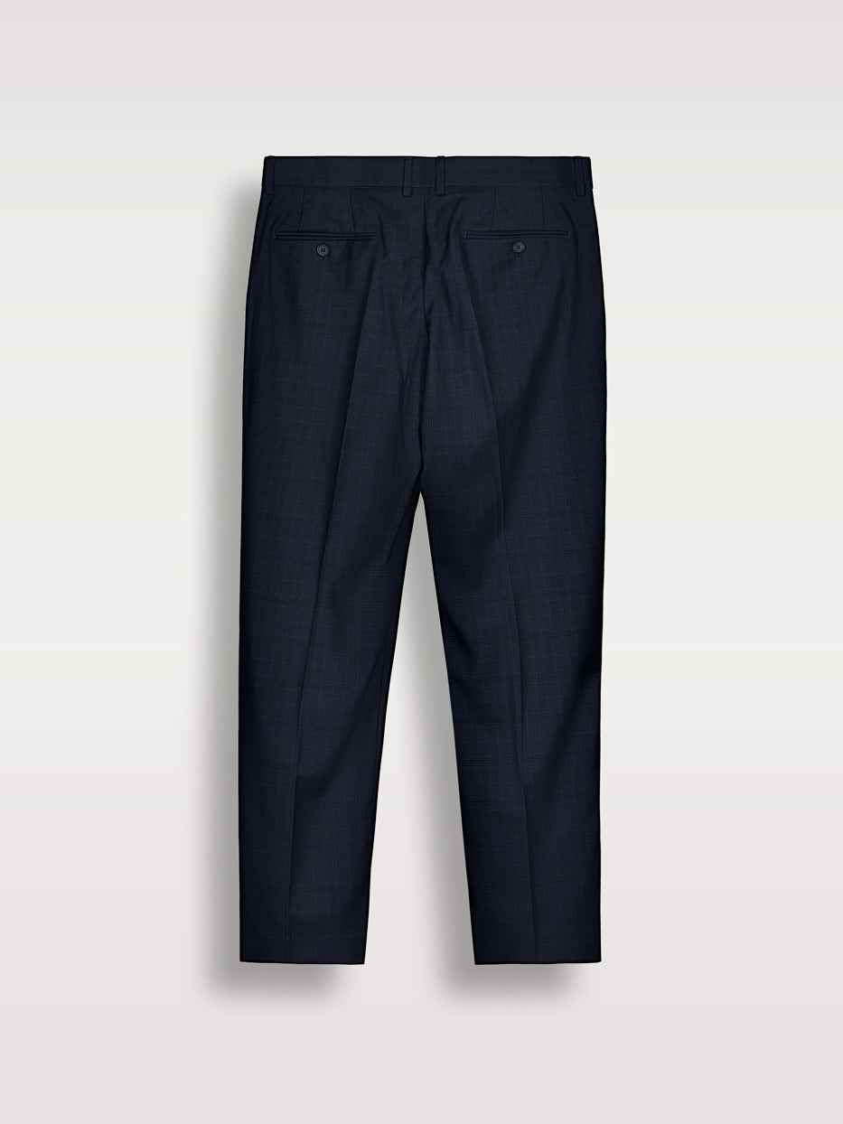 Pantalón traje slim fit cuadros