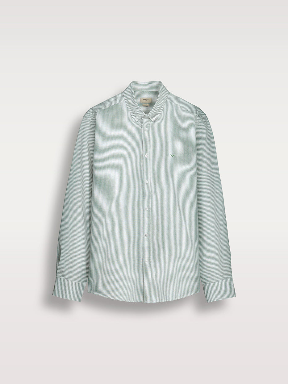 Camisa oxford regular fit rayas