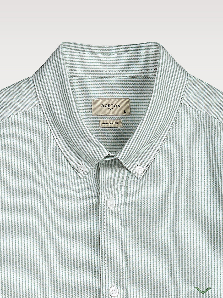 Camisa oxford regular fit rayas