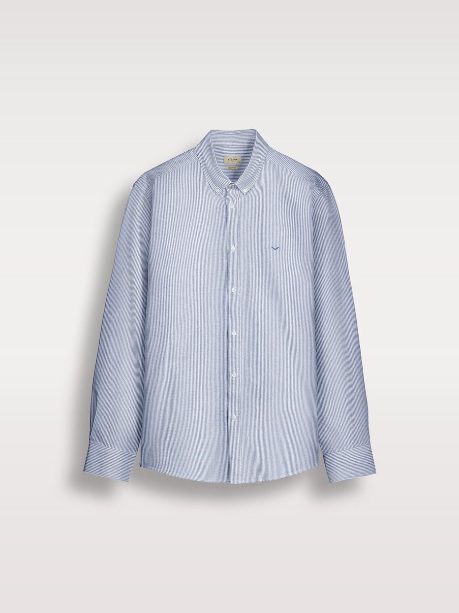 Camisa oxford regular fit rayas