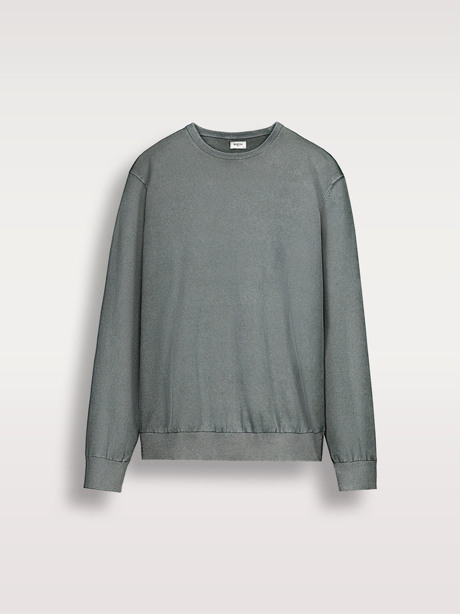 Jersey algodón cuello caja acid wash