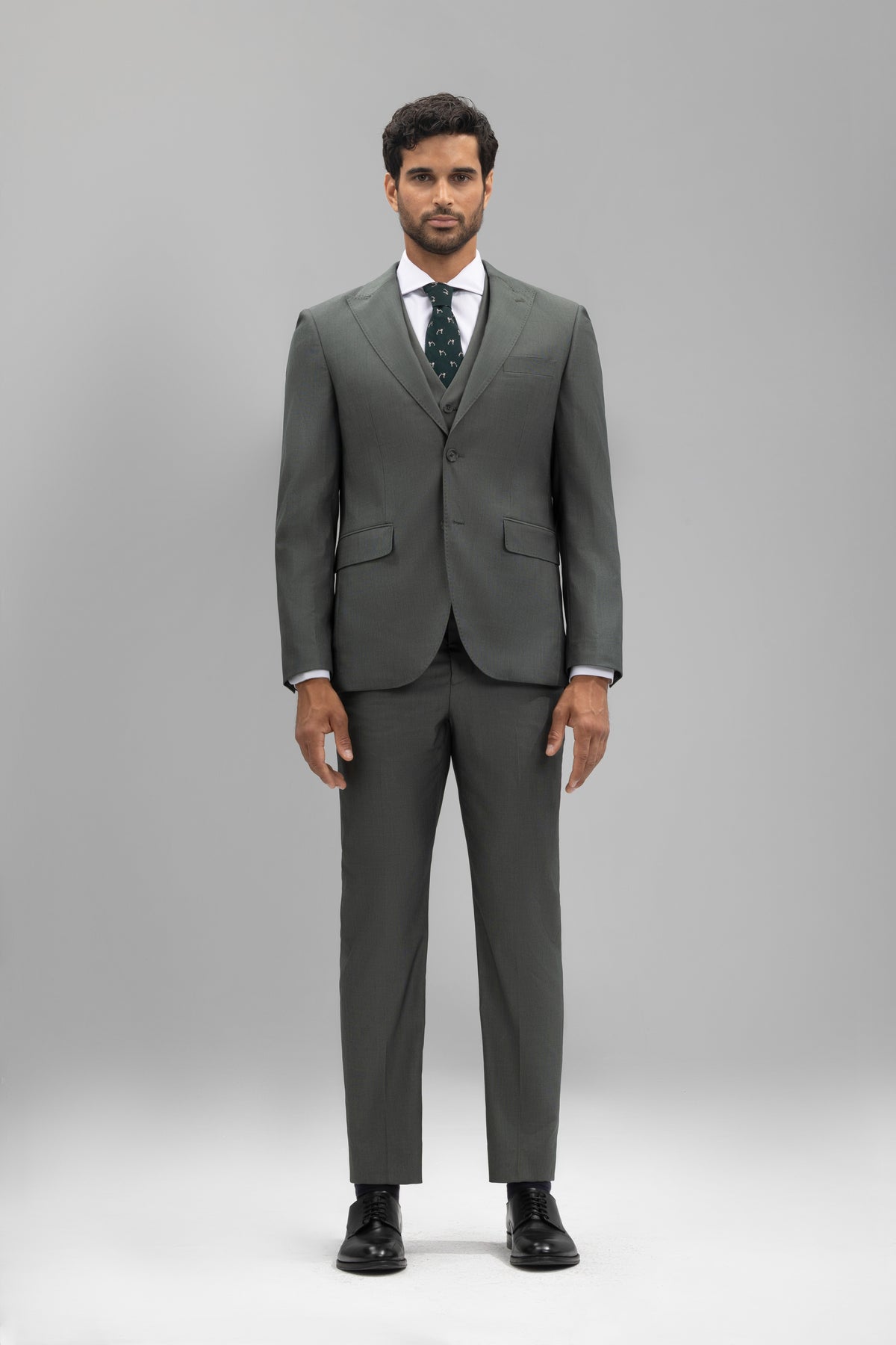 Pantalón traje slim fit estructura