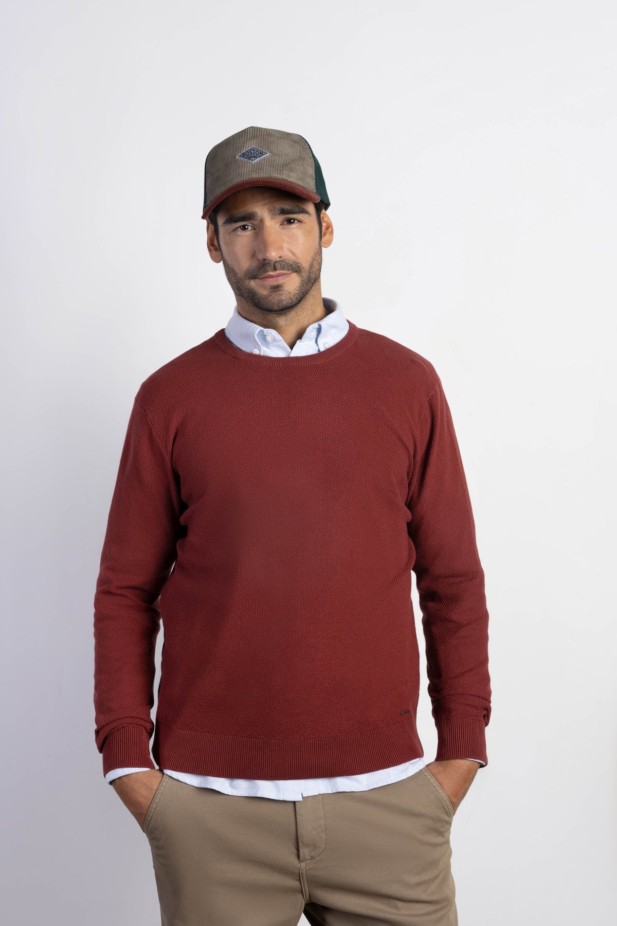 Jersey cuello caja estructura