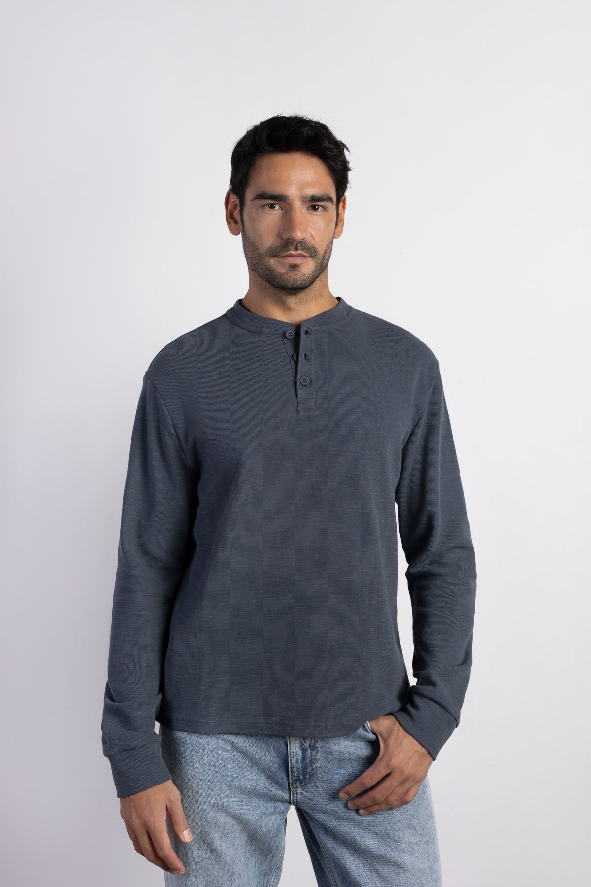 Camiseta punto cuello panadero