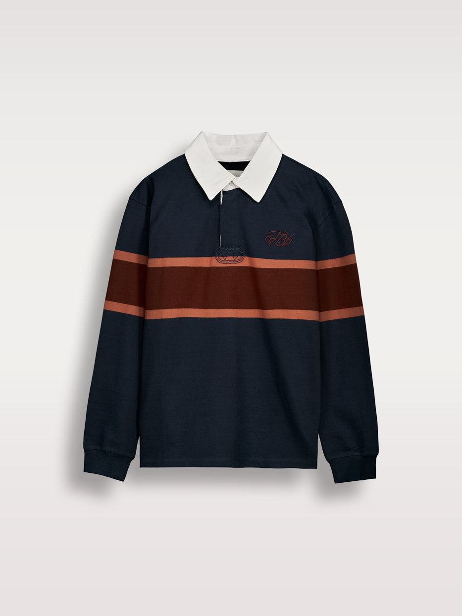 Polo manga larga bloques