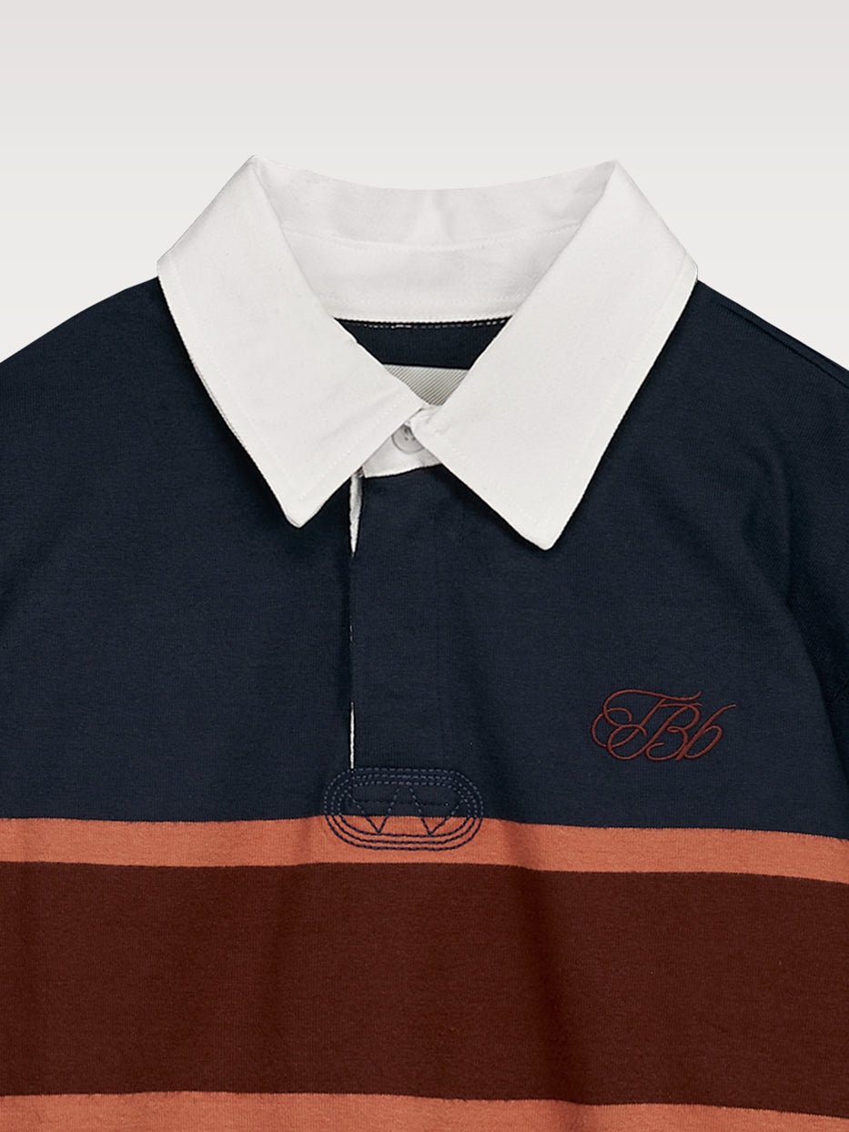 Polo manga larga bloques