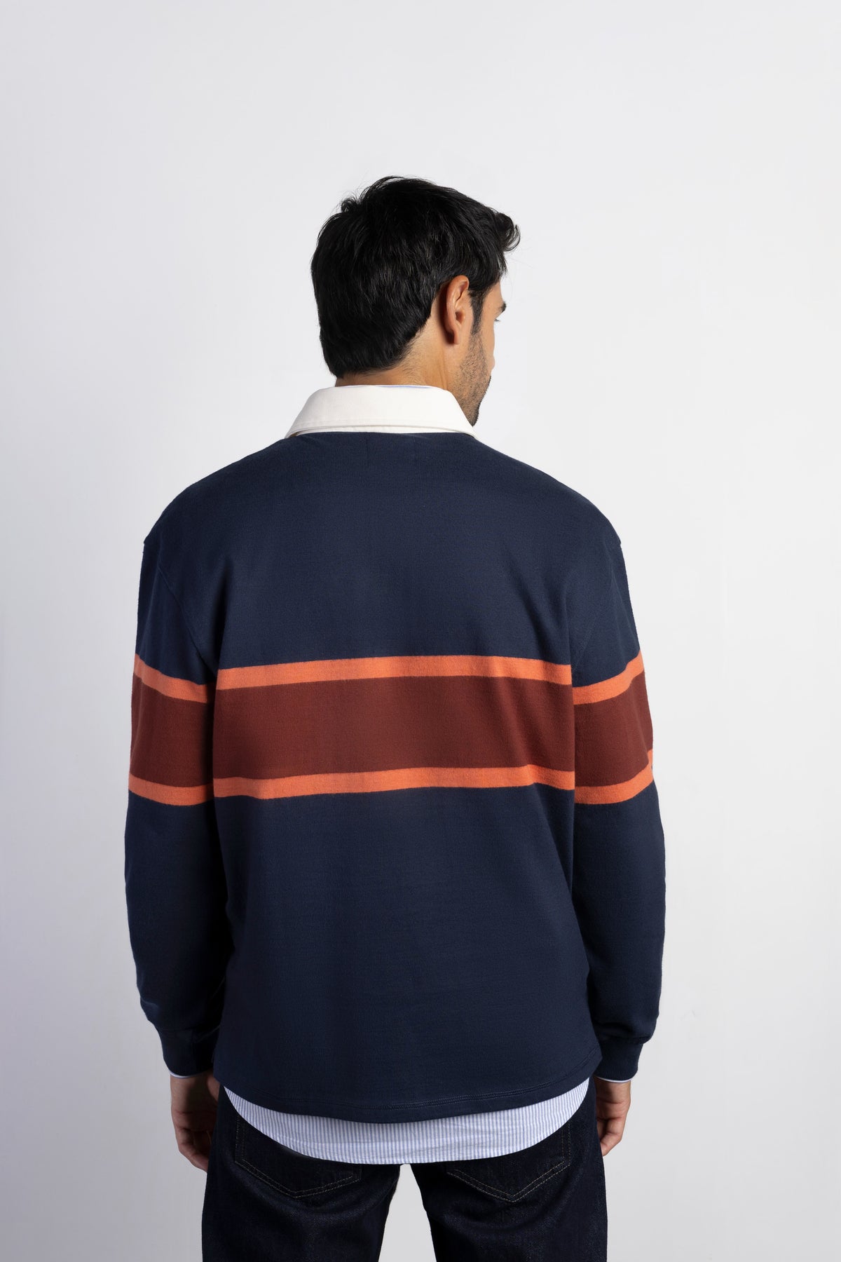 Polo manga larga bloques