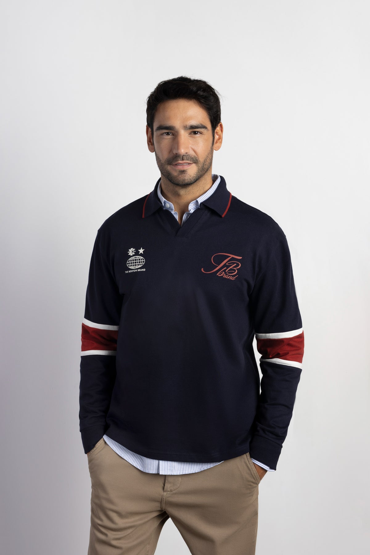 Polo relaxed fit retro rayas
