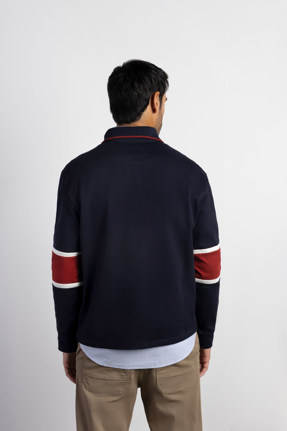 Polo relaxed fit retro rayas