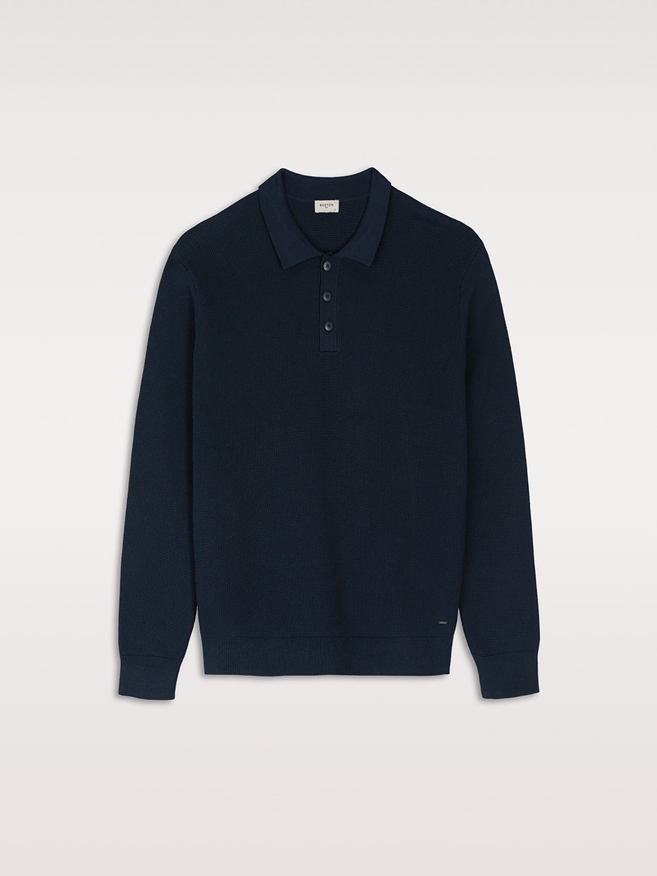 Jersey cuello polo estructura