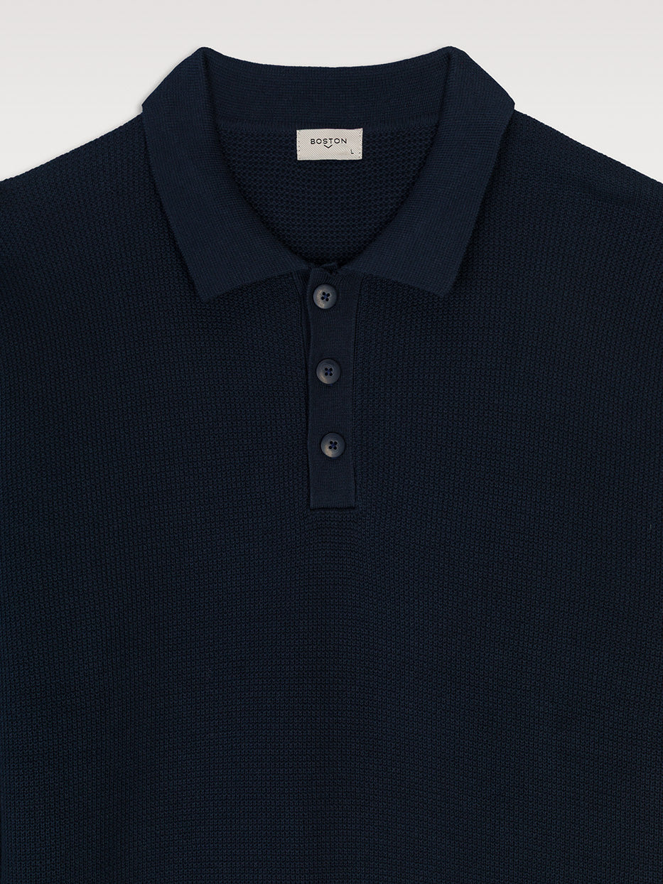 Jersey cuello polo estructura