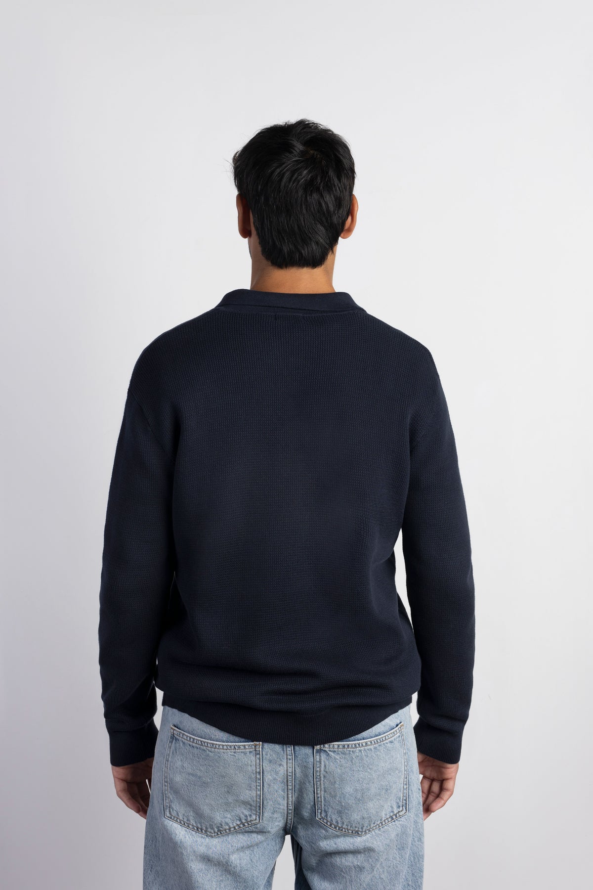 Jersey cuello polo estructura