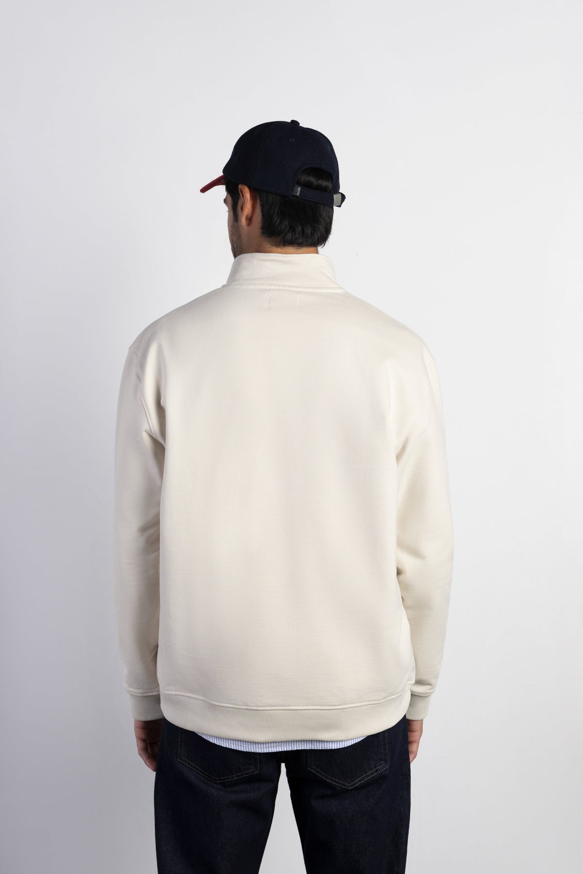 Sudadera cuello chimenea botones
