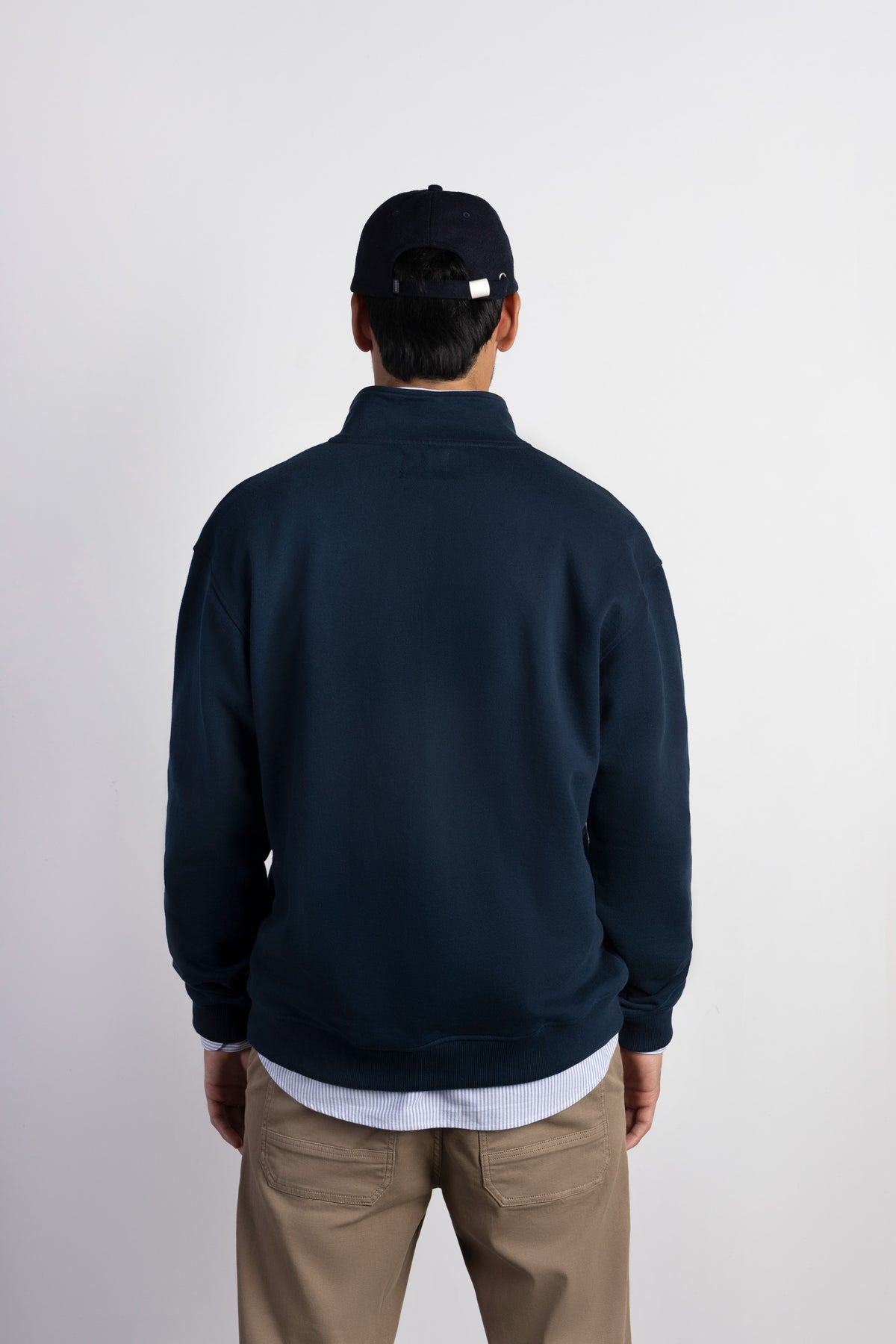 Sudadera cuello chimenea botones