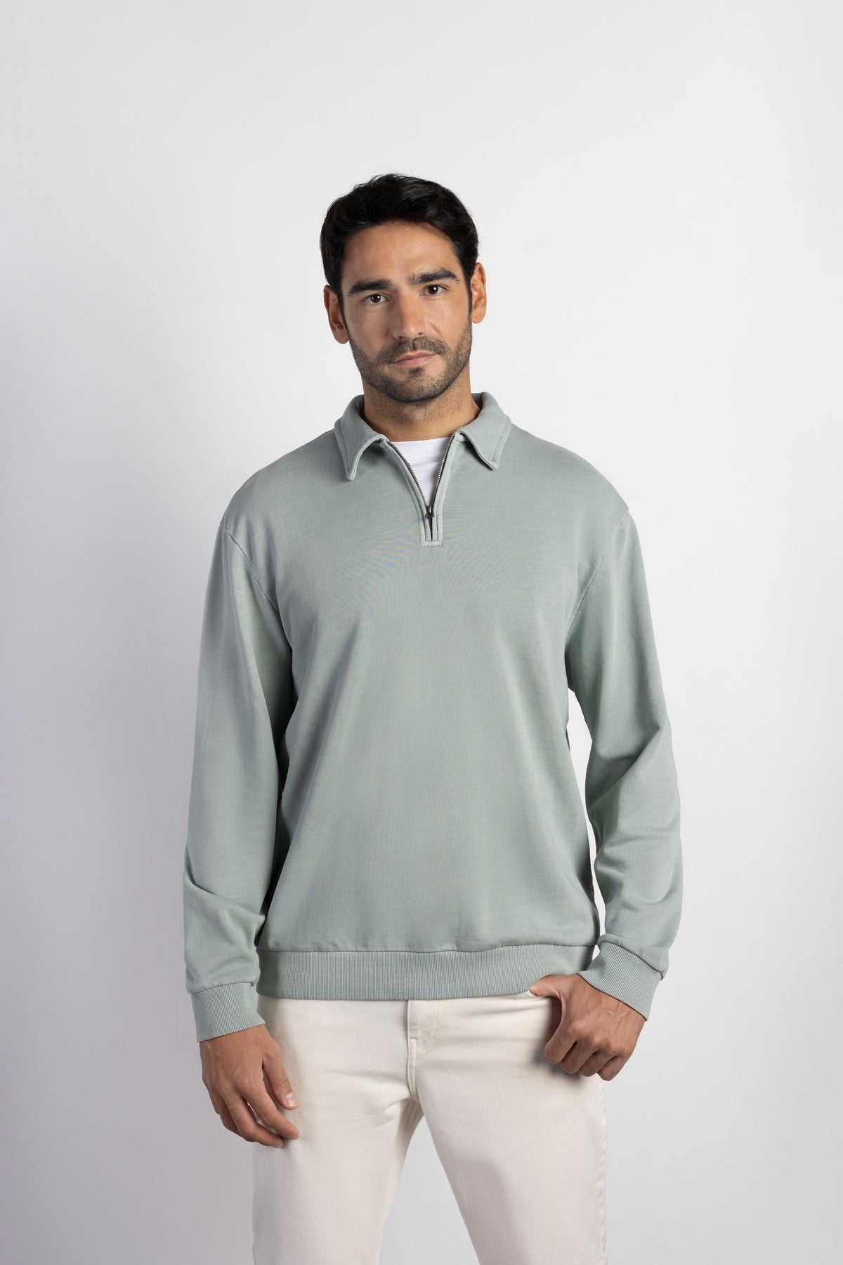Sudadera polo cremallera