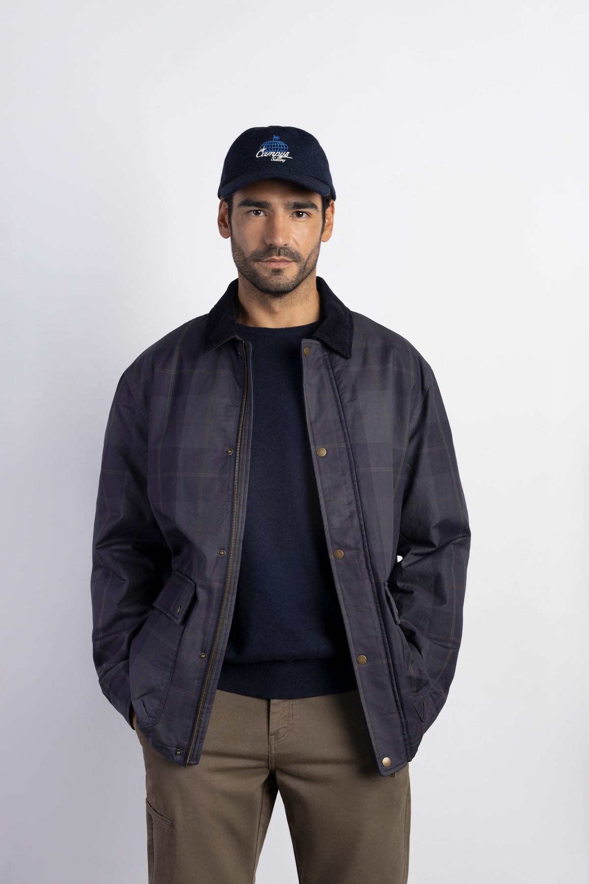Chaquetón encerado cuadros