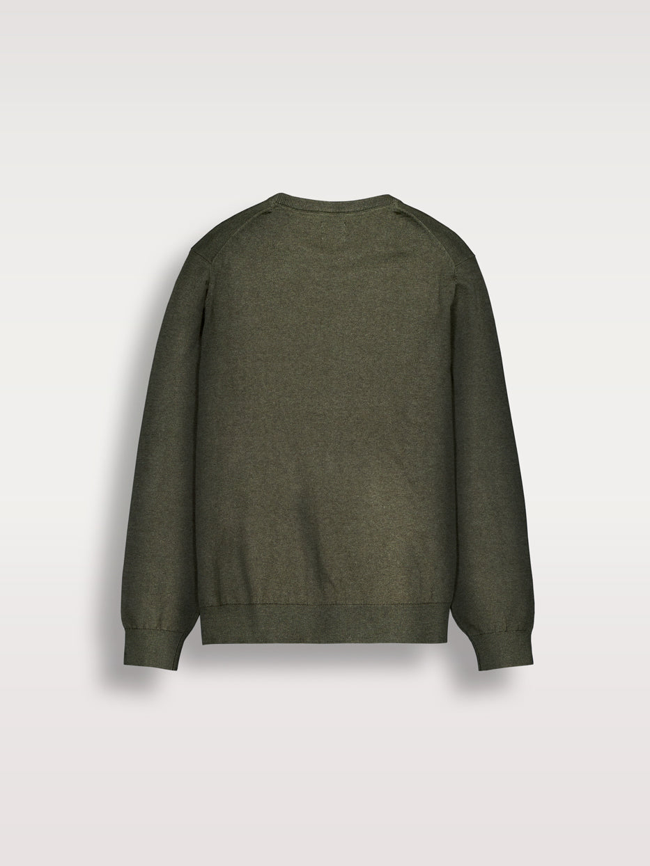 Jersey con cashmere cuello caja