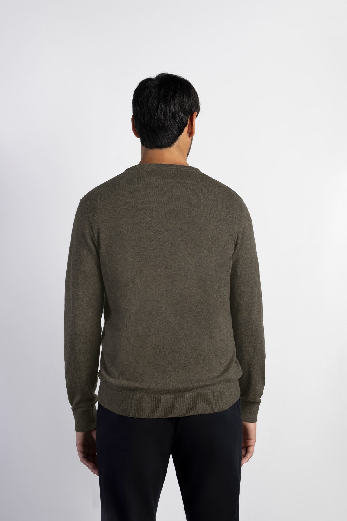 Jersey con cashmere cuello caja