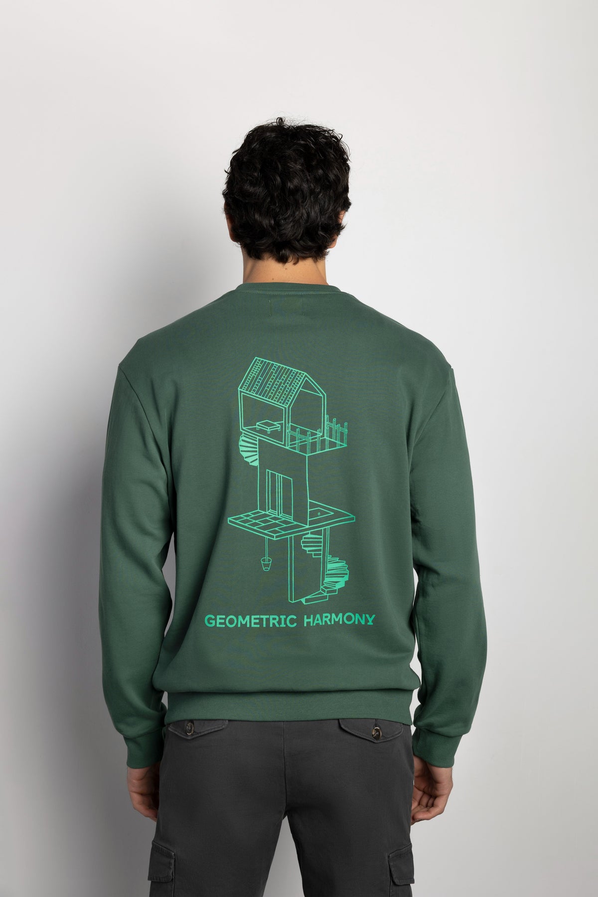 Sudadera confort print geometric