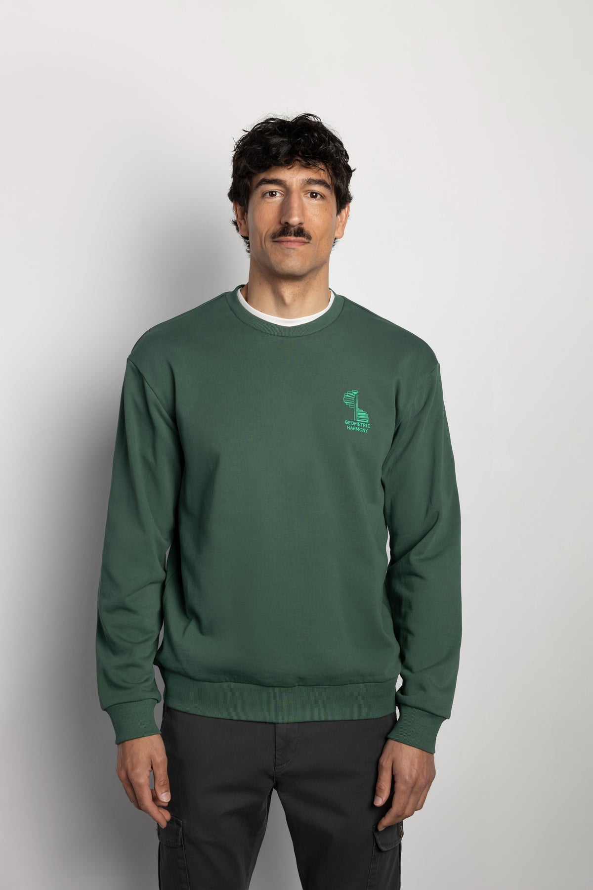 Sudadera confort print geometric
