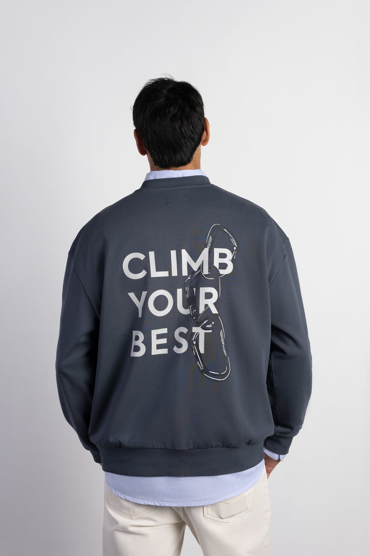 Sudadera oversize print climb